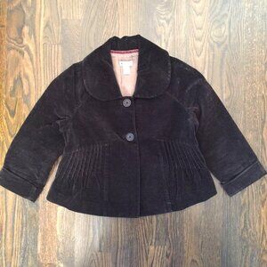 ELEVENSES Black Velvet Cropped Jacket Pintuck Pleats anthropologie